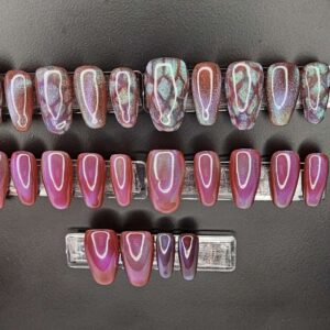 Diamond Cat-Eye – 24pc Press-On Set