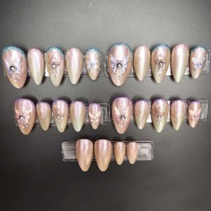 Glitter Butterfly – 24pc Press-On Set